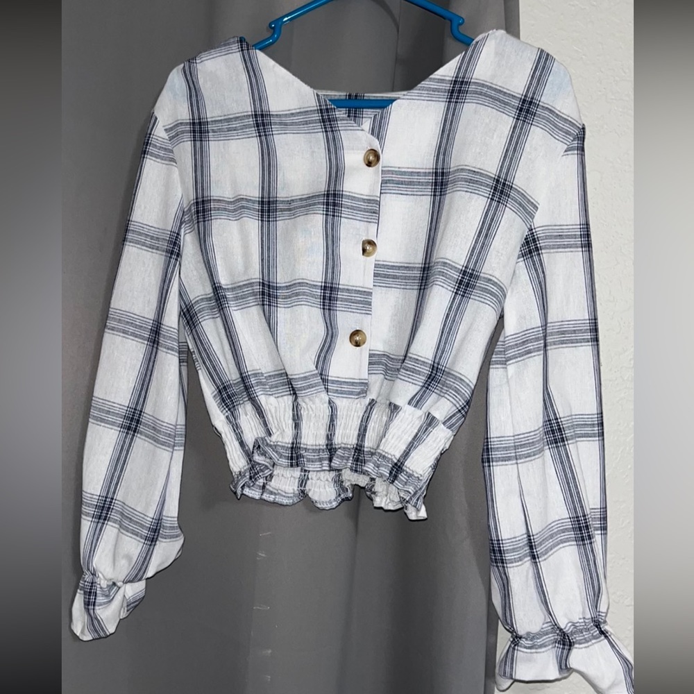 Plaid fun blouse
